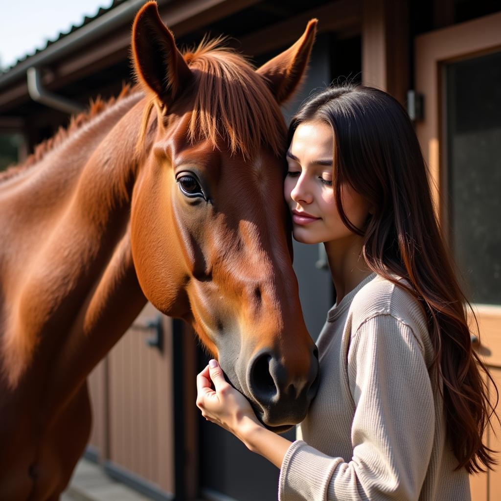 Marwari Horse Bonding with its Owner