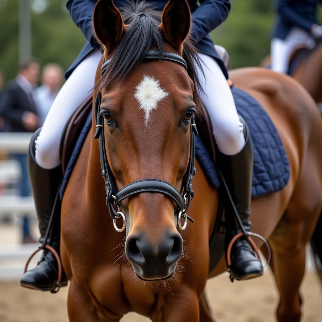 Mature Canadian Horse in Competition