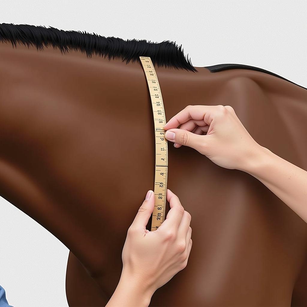 Measuring Horse Wither Width