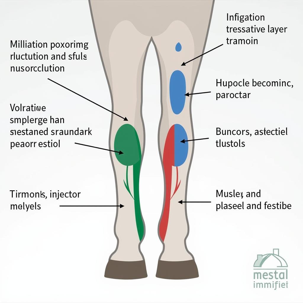 Mesotherapy Injection Sites on Horse Leg