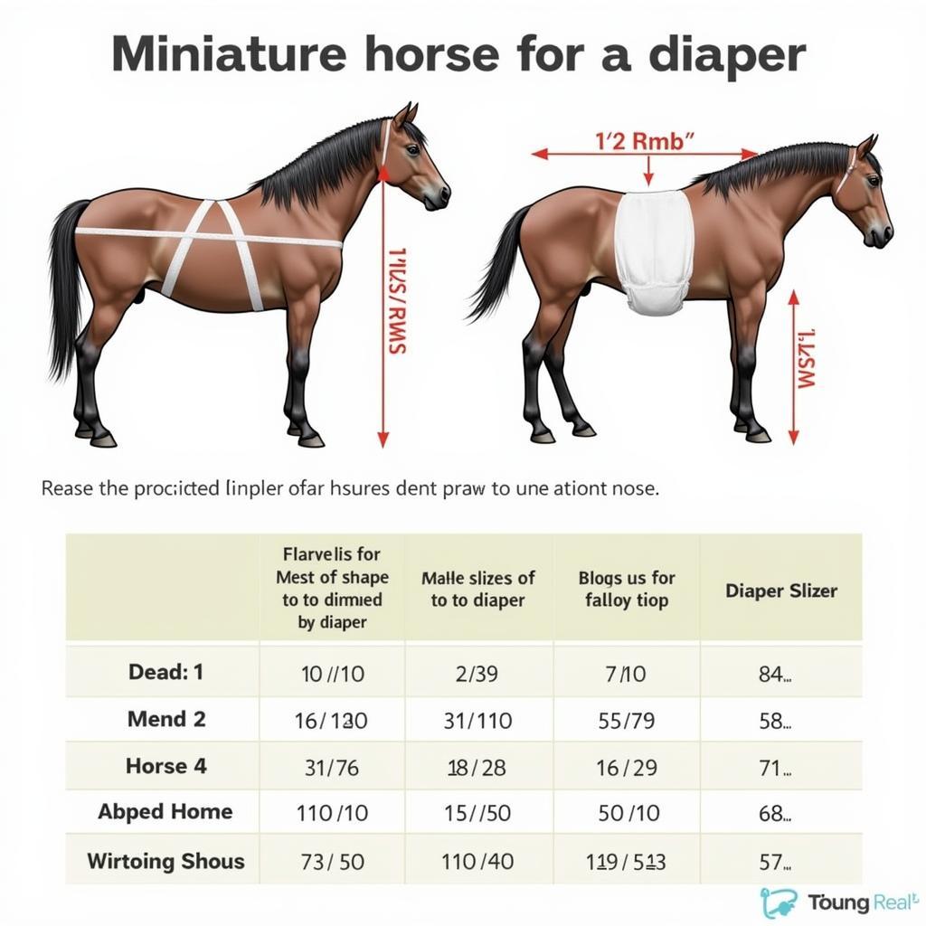 Miniature Horse Diaper Sizing Guide