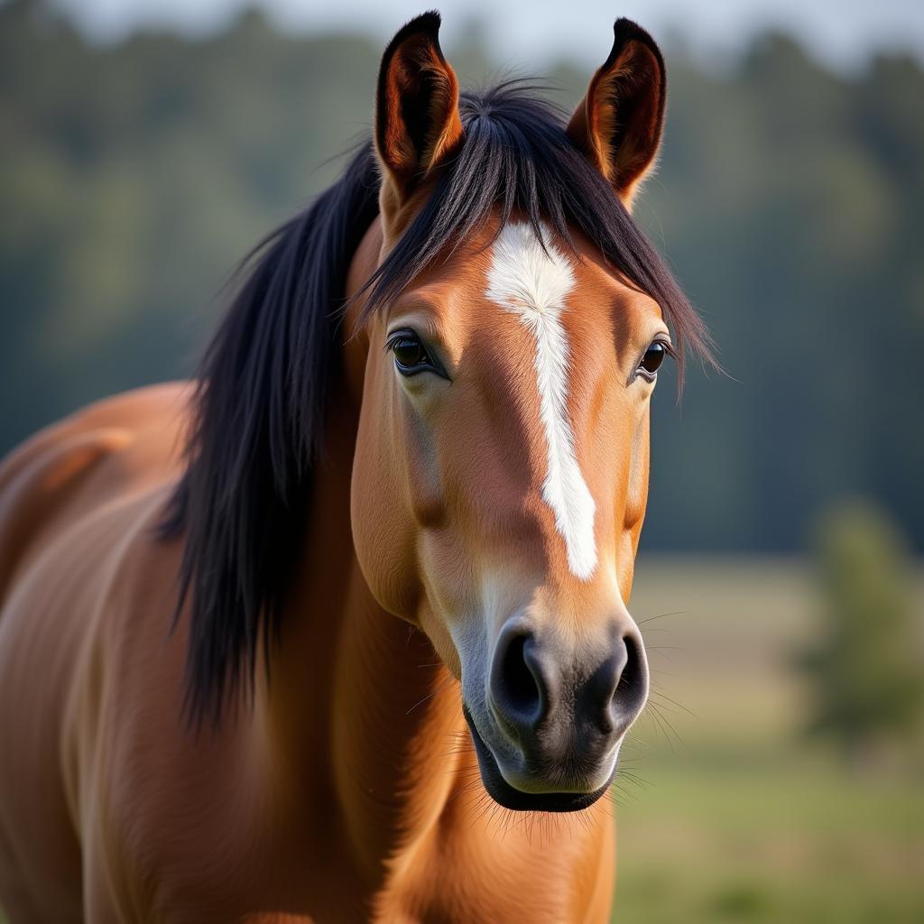 Portrait of a Norwegian Fjord Horse