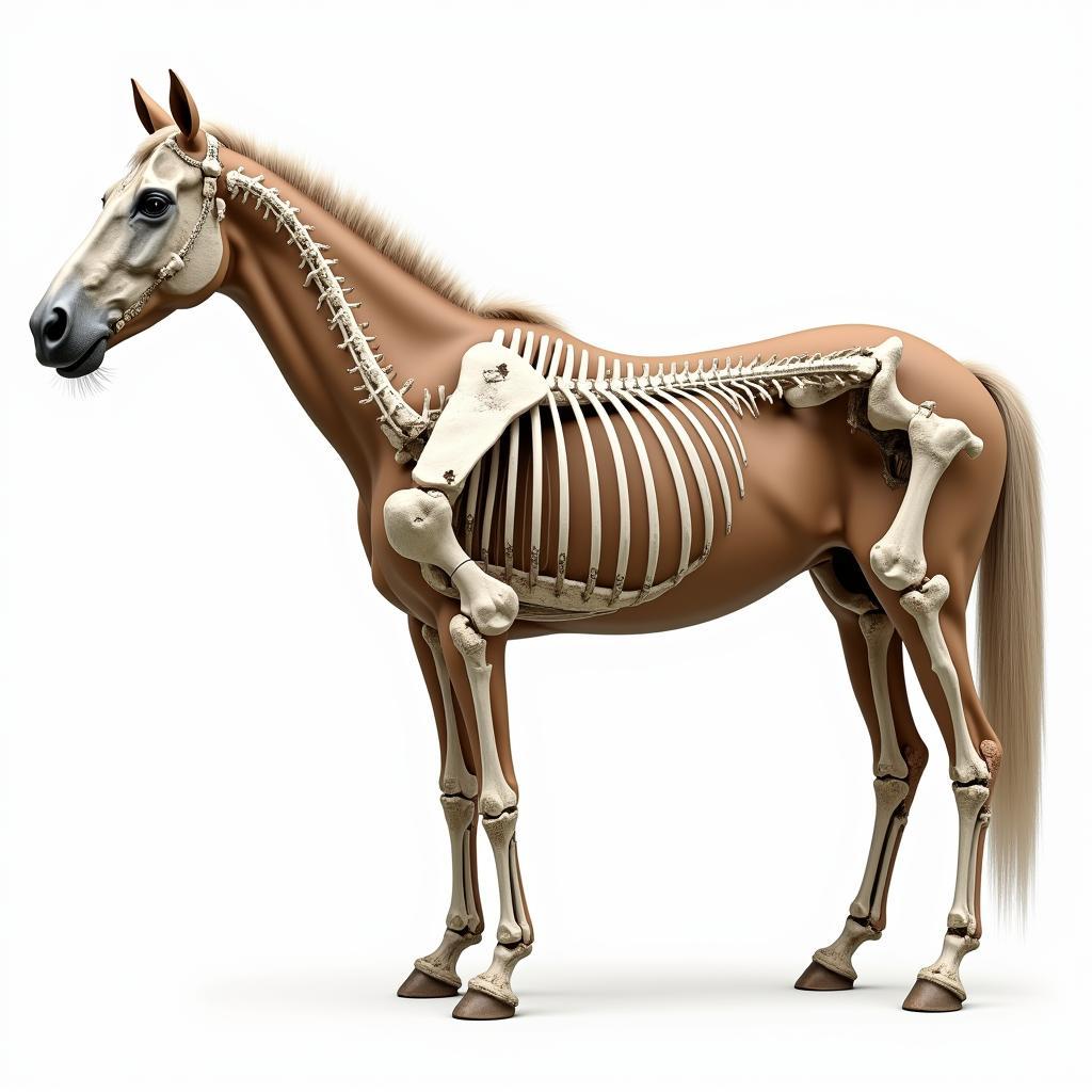 Horse Skeleton Showing Bone Structure