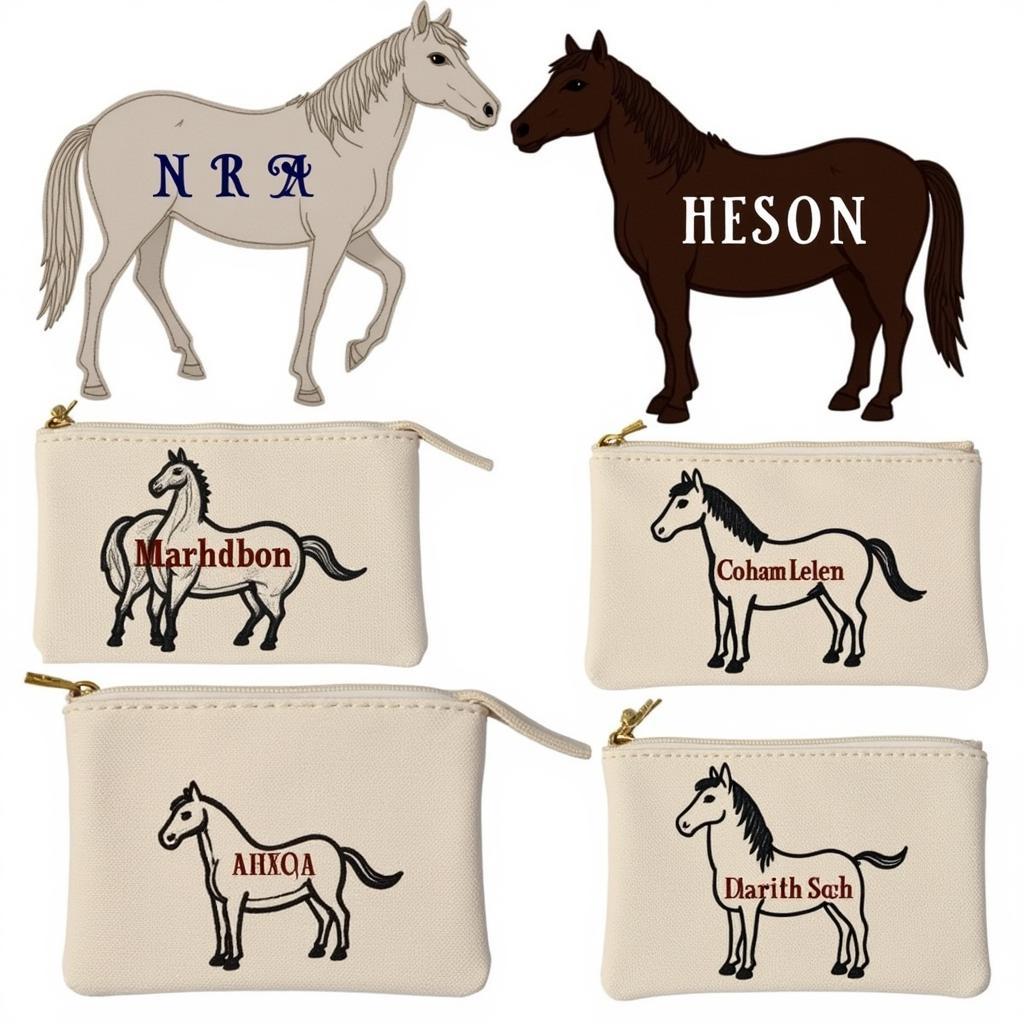 Personalized Horse Pencil Pouches