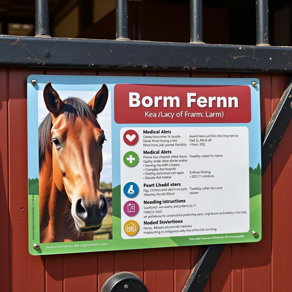 Personalized Horse Stall Card