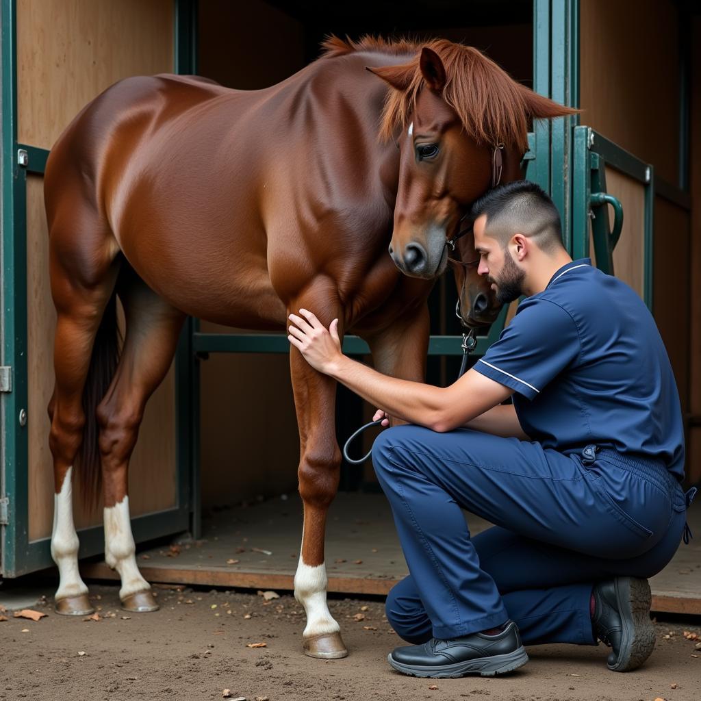 Pre-purchase exam for a horse in Kansas