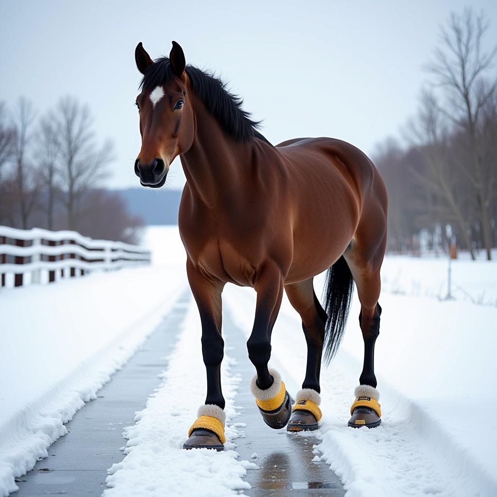 Horse in Ice: Navigating the Frozen Landscape with Your Equine ...