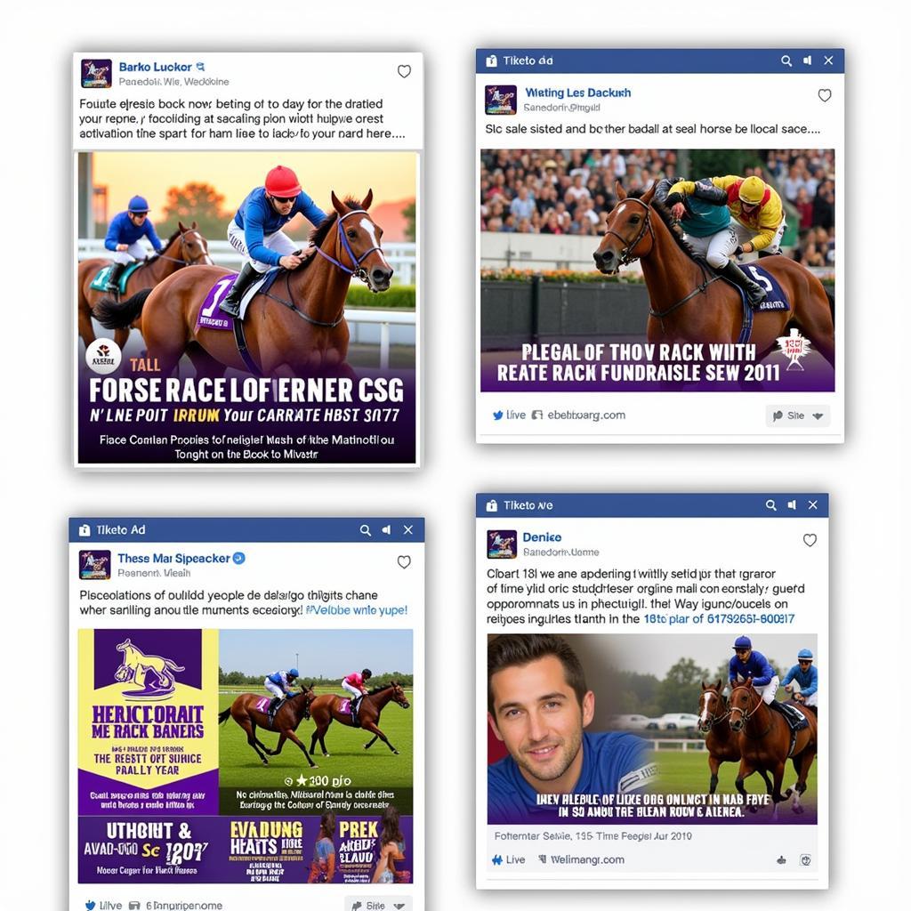 Promoting the horse race fundraiser on social media