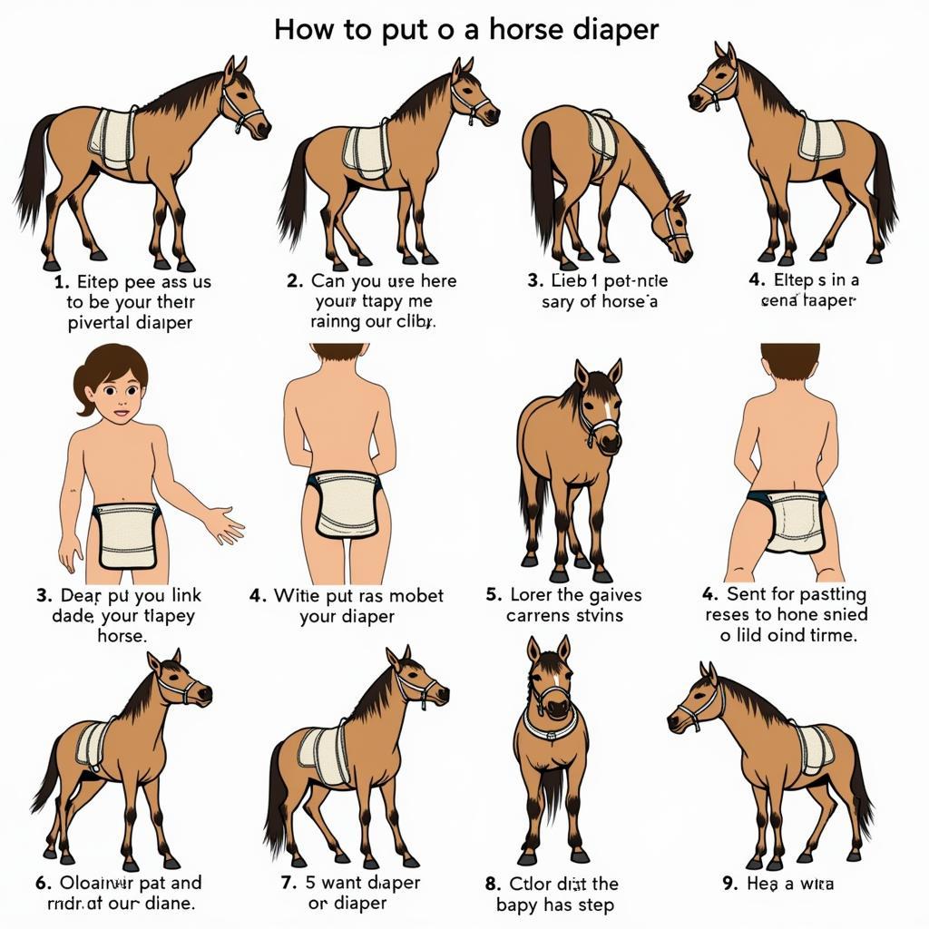 Putting on a Miniature Horse Diaper