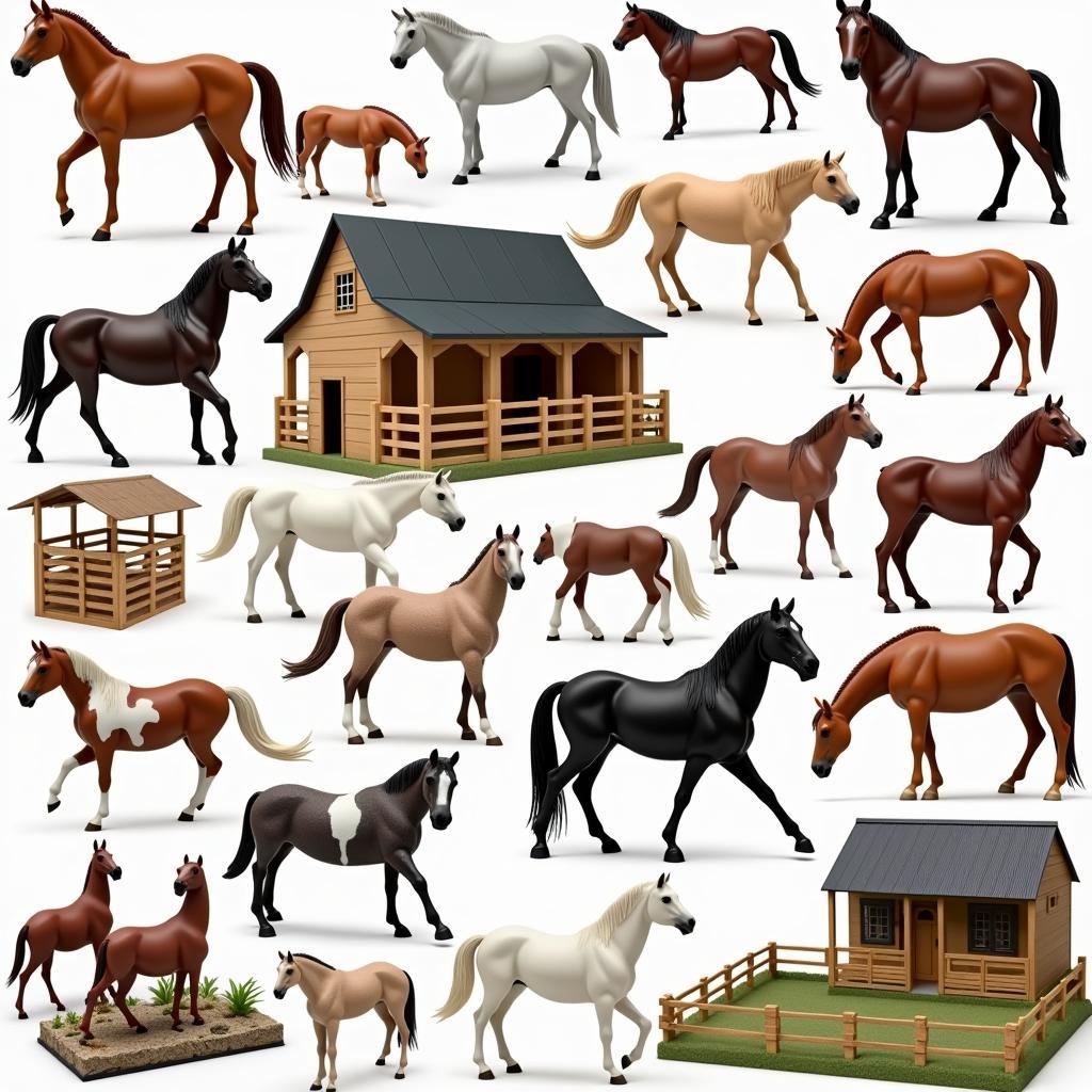 Collection of Realistic Horse Toys