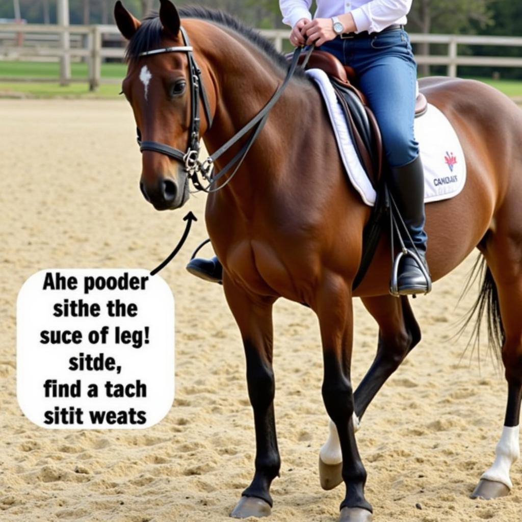 Rider Demonstrating Proper Spur Usage