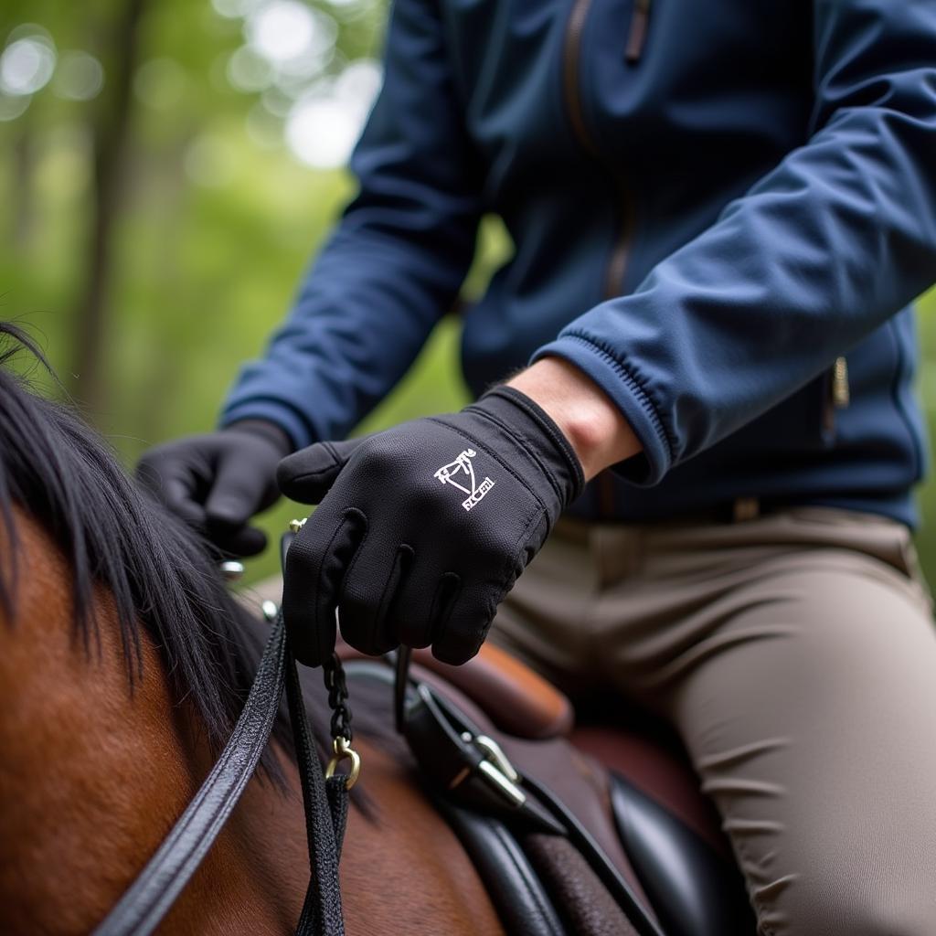 Rider Wearing Roeckl Gloves While Riding