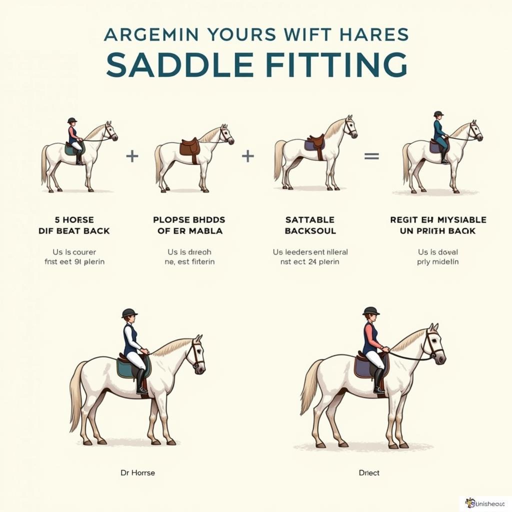 A guide for fitting a horse saddle