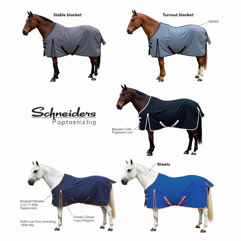 Different Types of Schneiders Horse Blankets