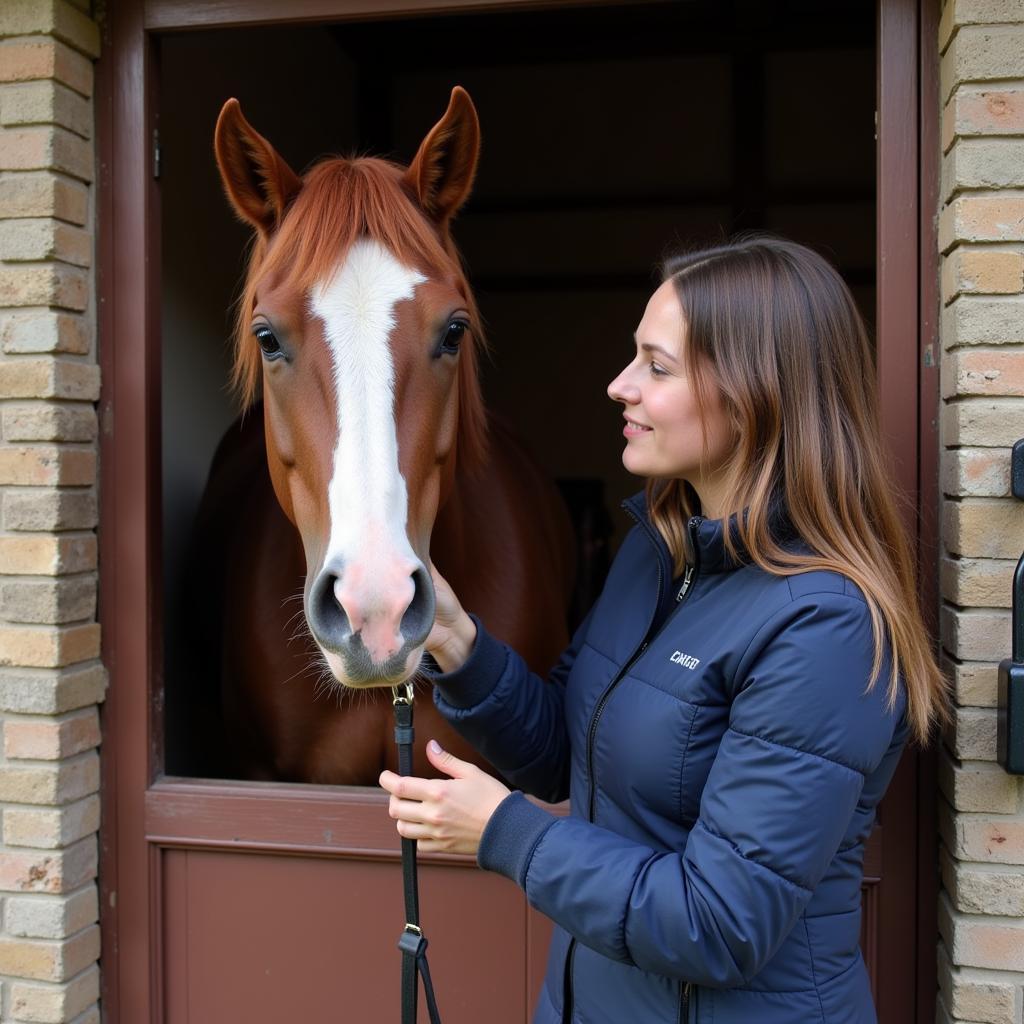 Selle Francais Horse at the Stable