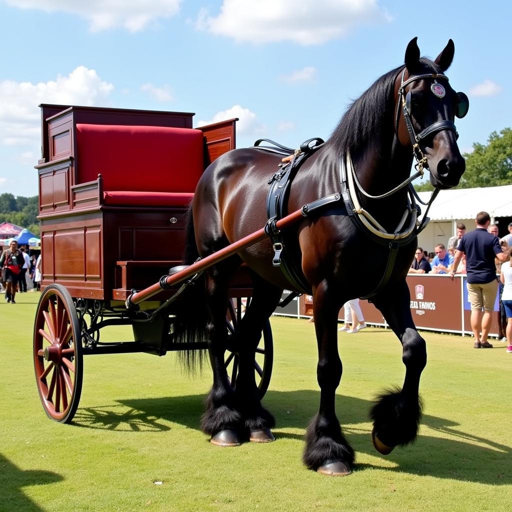 Show Horse Cart at Competition