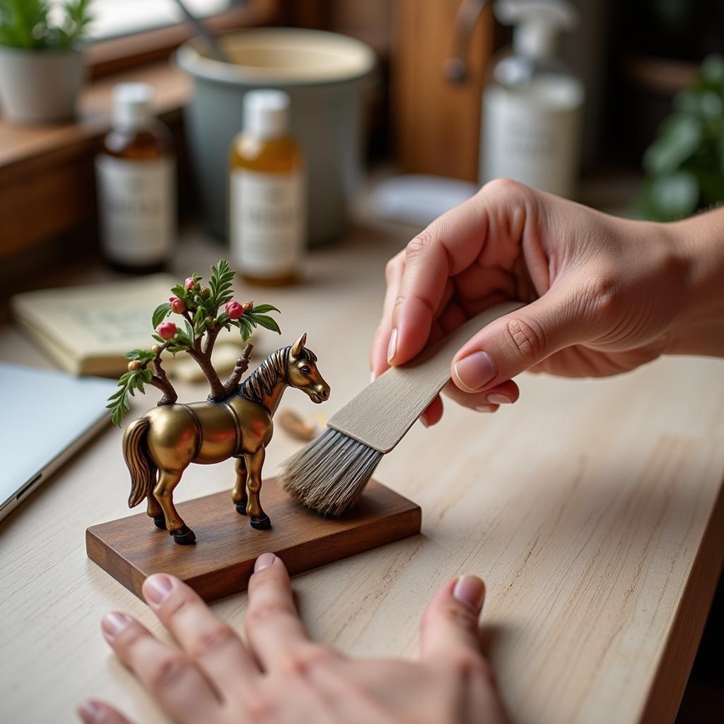 Cleaning and Preserving a Spirit the Horse Ornament