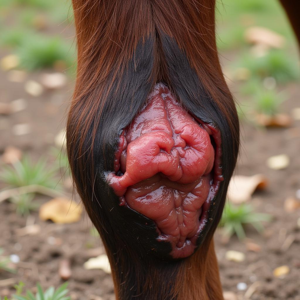 Staph Infection in a Horse Wound