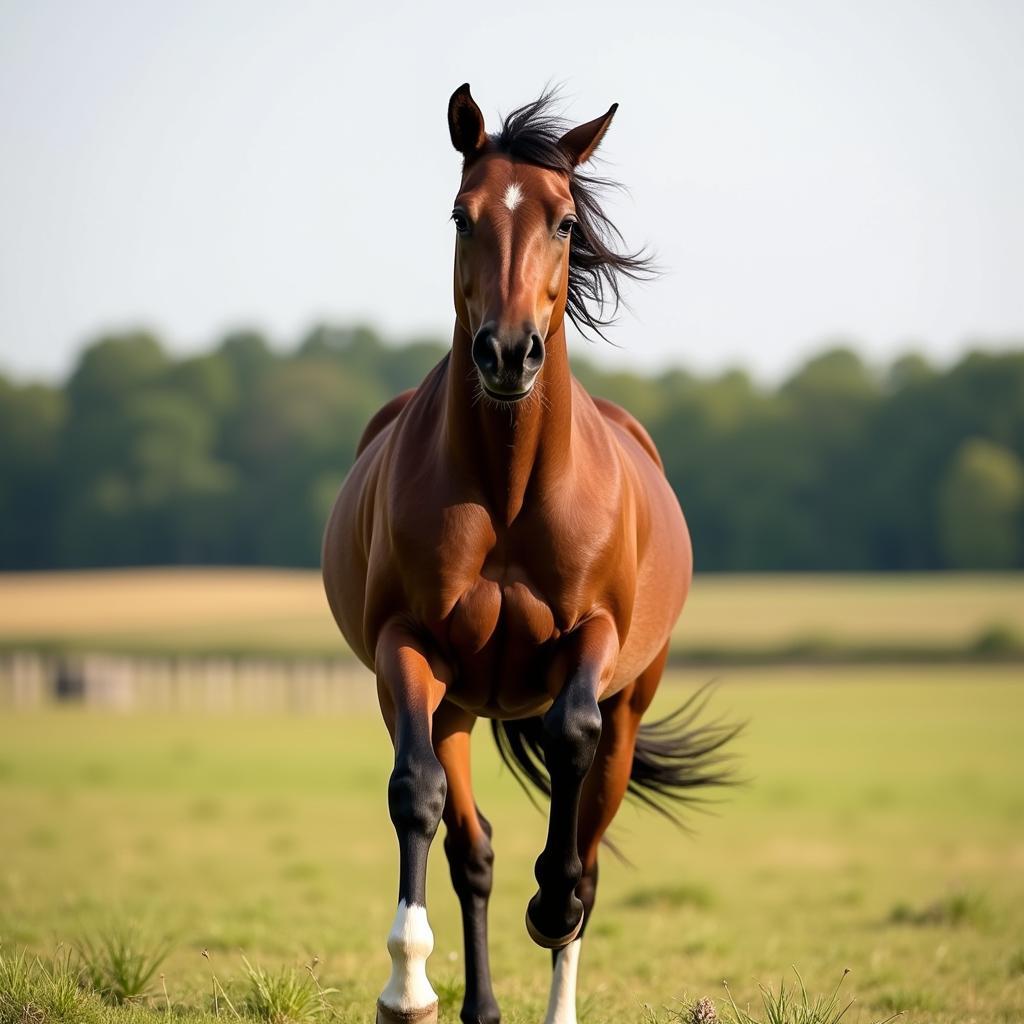 Startled Horse Jumping