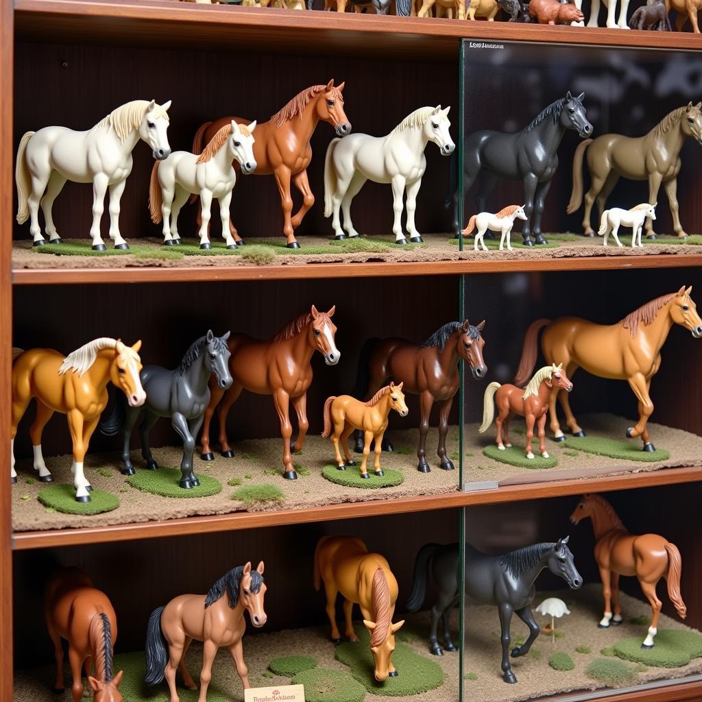 Stone Model Horse Breyer Collection on Display