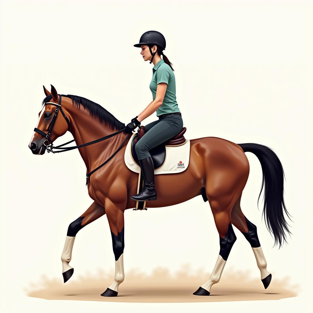 Horse Rider with Swayback