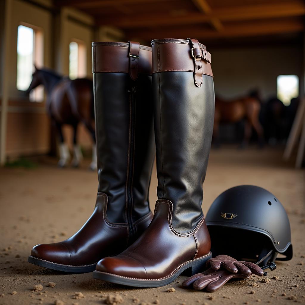 Mens tall horse riding boots