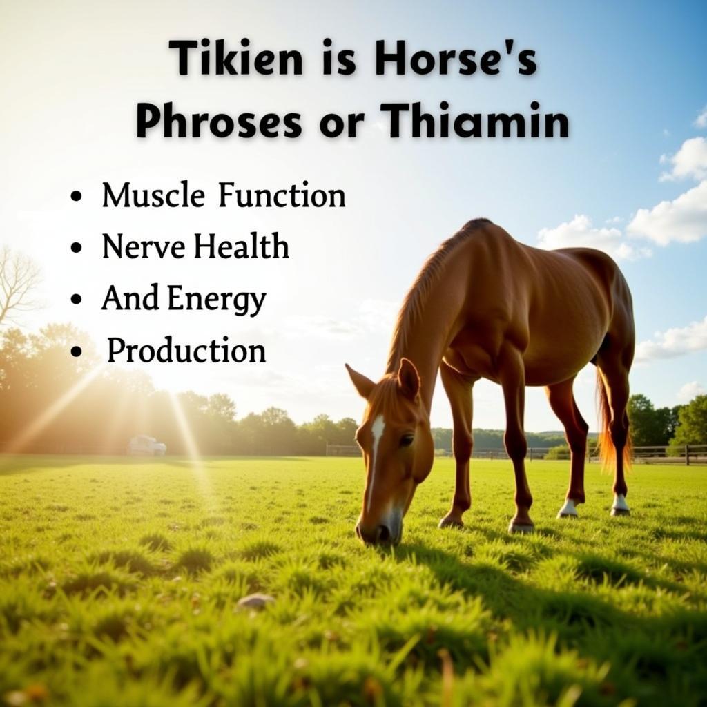 Thiamine B1 Benefits for Horses