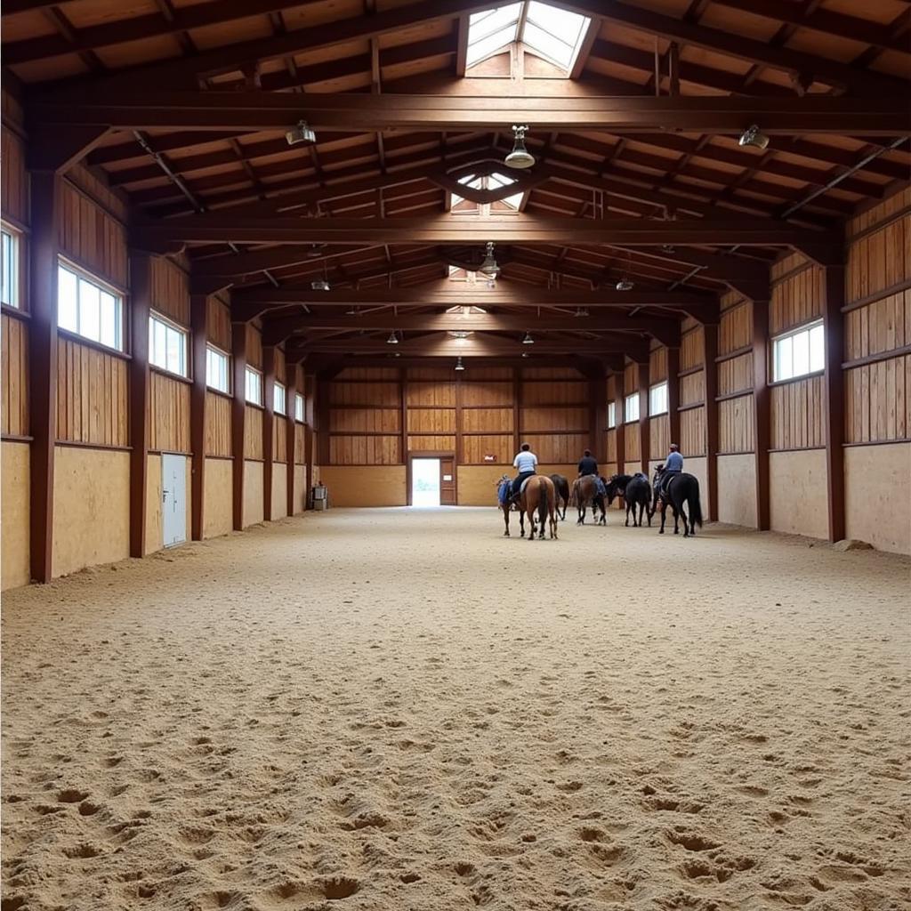 Indoor riding arena on a Utah horse property