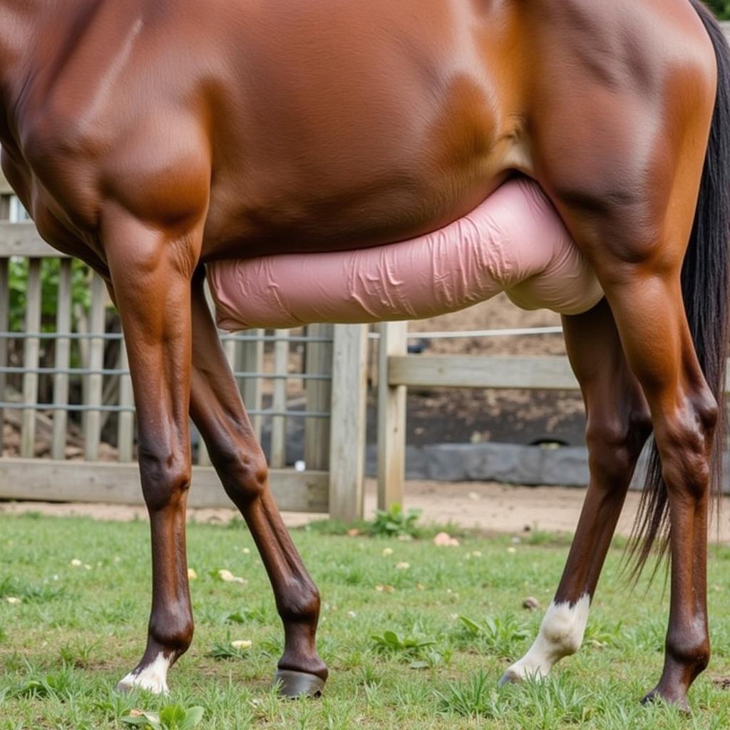 Horse Belly with Ventral Oedema