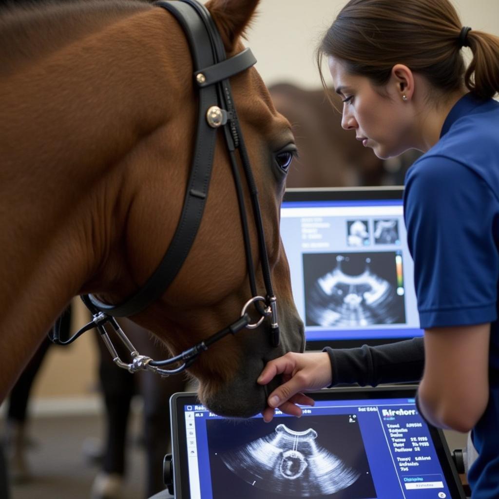 Veterinarian Examining Horse Reproductive Health