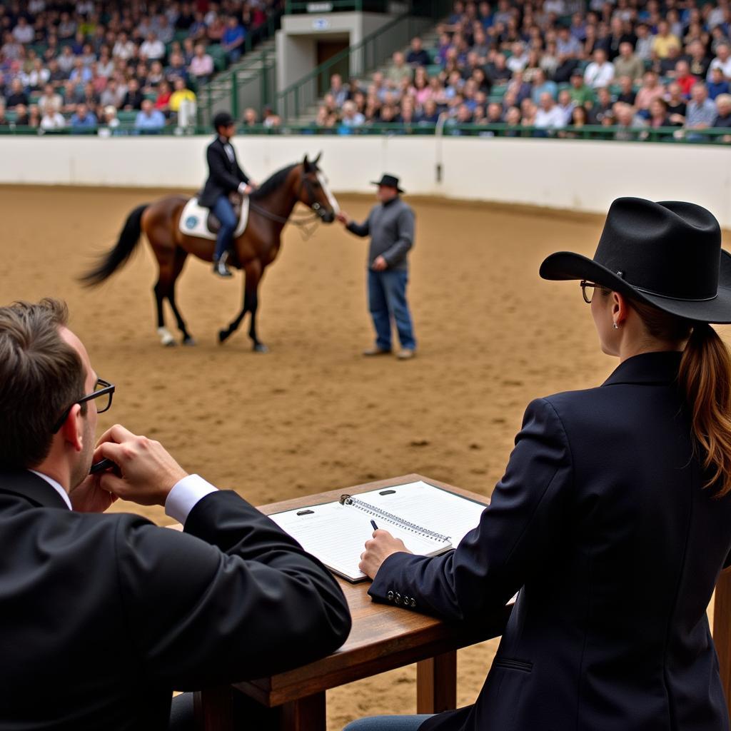 Judges evaluating a Walking Horse at the Celebration