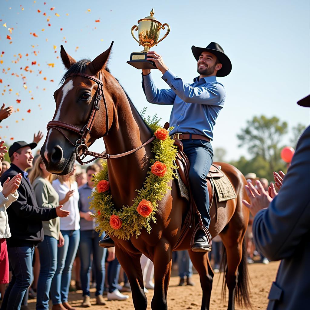 Walking Horse Celebration Winner being crowned