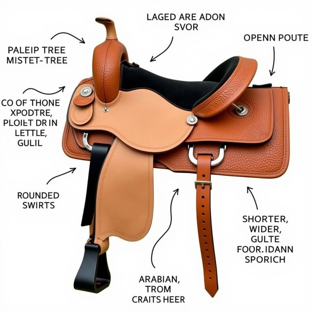 Key features of a western saddle for Arabian horses