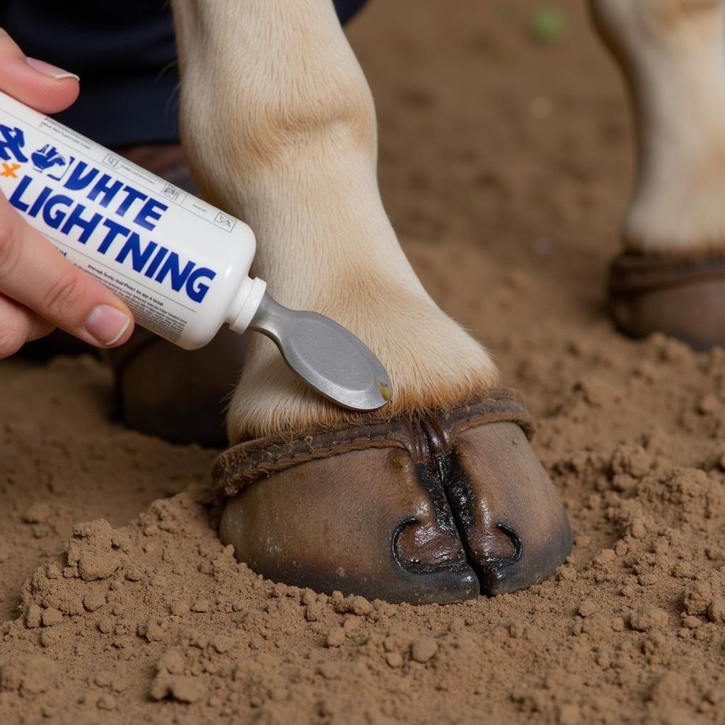 White Lightning treatment for horse thrush