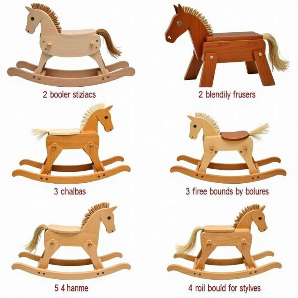 Variety of Wood Rocking Horse Kits