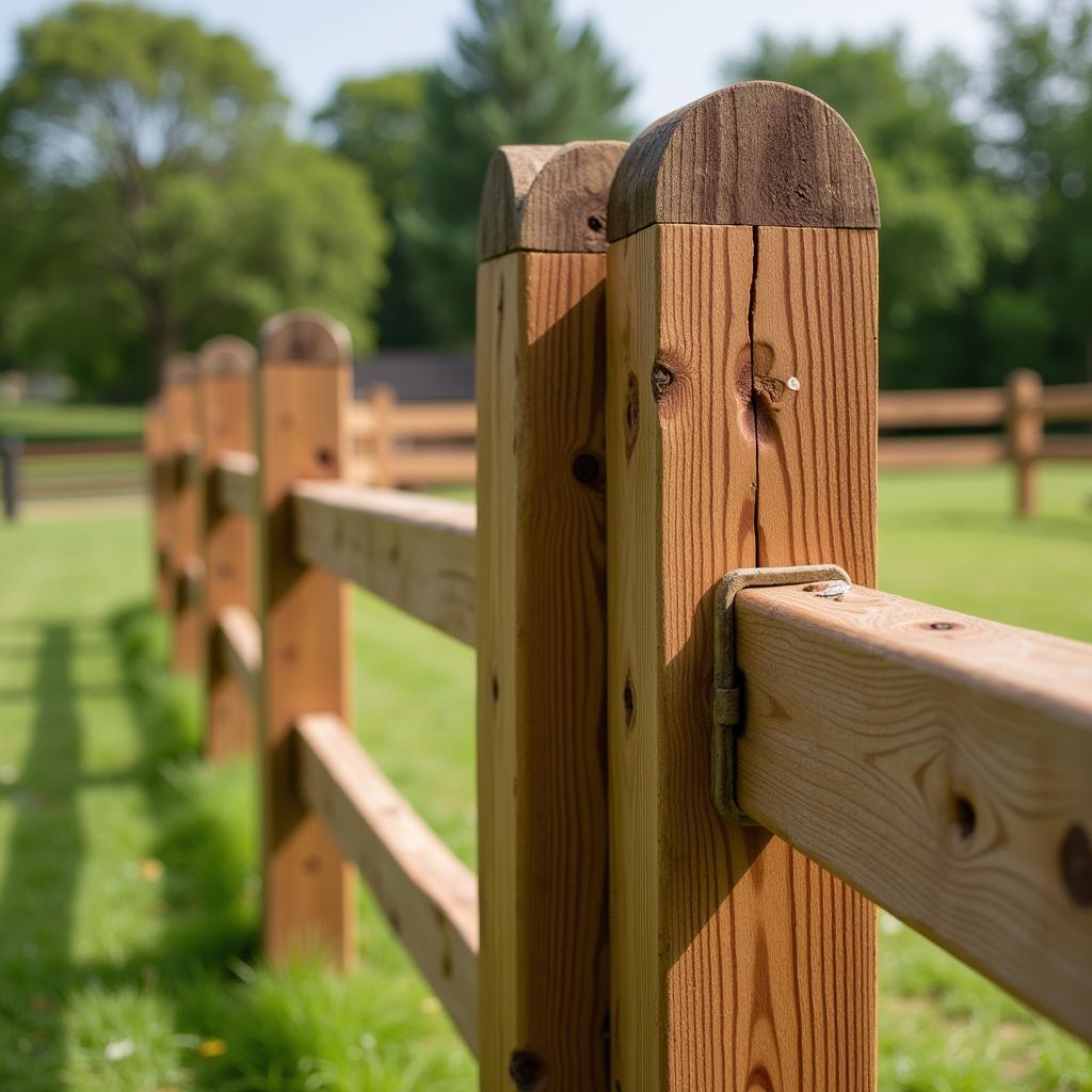 Post and Rail Wooden Horse Fencing