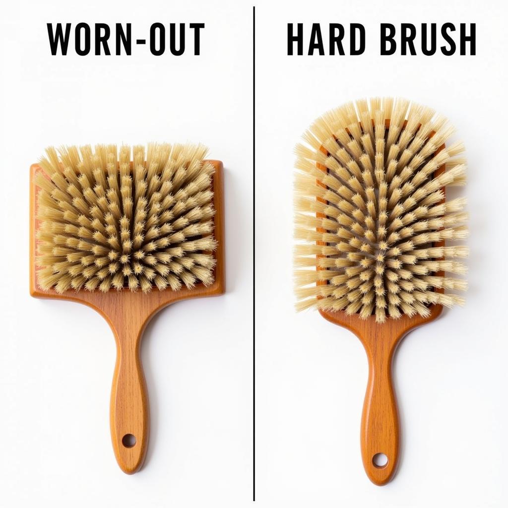 Worn Out Horse Brush vs. New Horse Brush